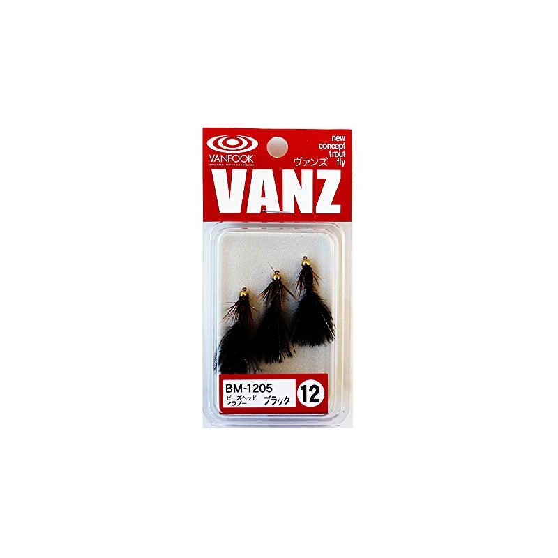VANFOOK(ヴァンフック) フライ BM-1205 ビーズヘッドマラブー ブラック.