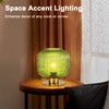 Soutas Glass Globe Table Lamp, Mid Century Modern Green Table