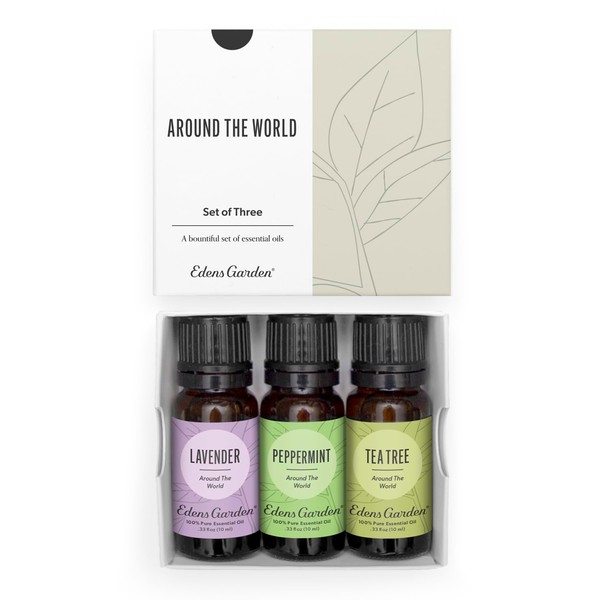 Edens Garden Around The World Essential Oil 3 Set, Best 100% Pure Aromatherapy Kit (for Diffuser and Therapeutic Use)