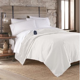 Thermee Micro Flannel Ultra Velvet Heated Blanket, 10-Setting Electric Blanket Full Size, Programmable Heating Blanket, Ultra-Soft Heated Throw Blanket, Electric Throw Blanket Machine Wash/Dry - Cream