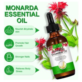 Aceite Monarda Antibacteriano Piel Cuidado Cabello, Antiedad Monarda