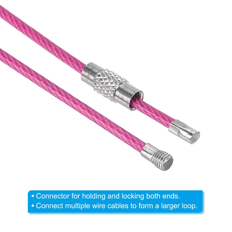 [PATIKIL] 6PCS 150mm Length Wire Keychain Cable Stainless Steel 2mm