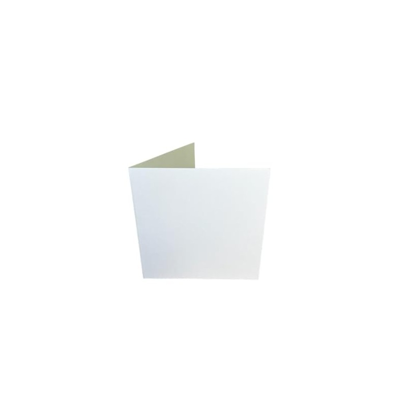 DJP 5x5 Square Creased Blank White Smooth Cards & Envelopes