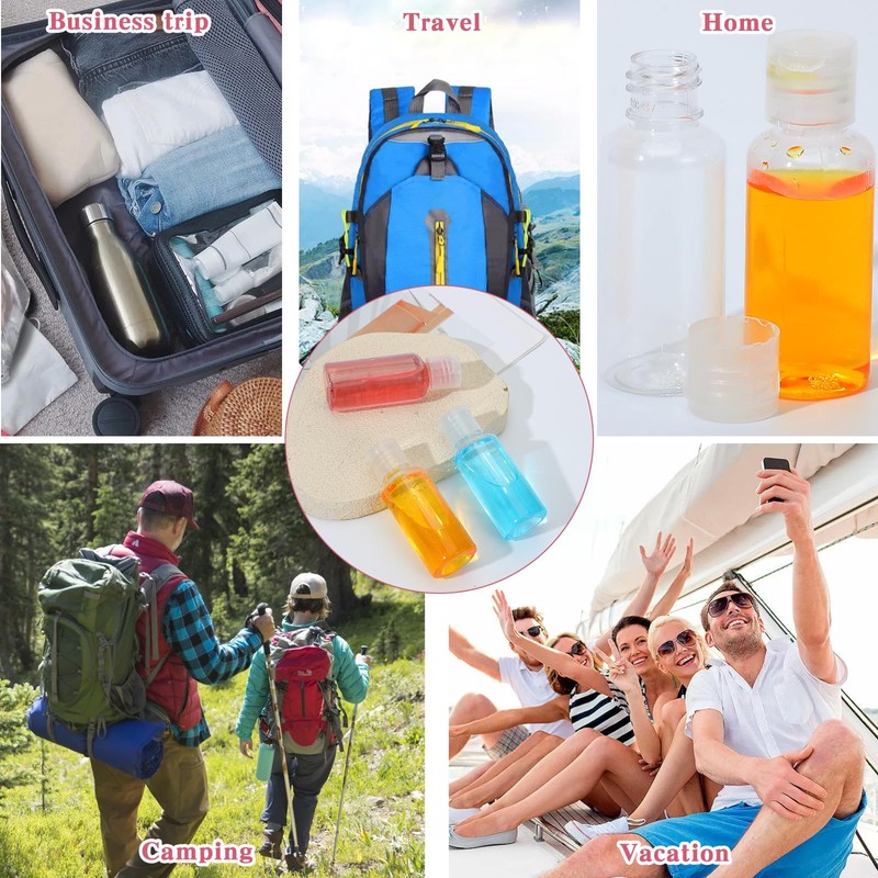 100 Pcs 1 OZ Travel Bottles with Flip Cap -