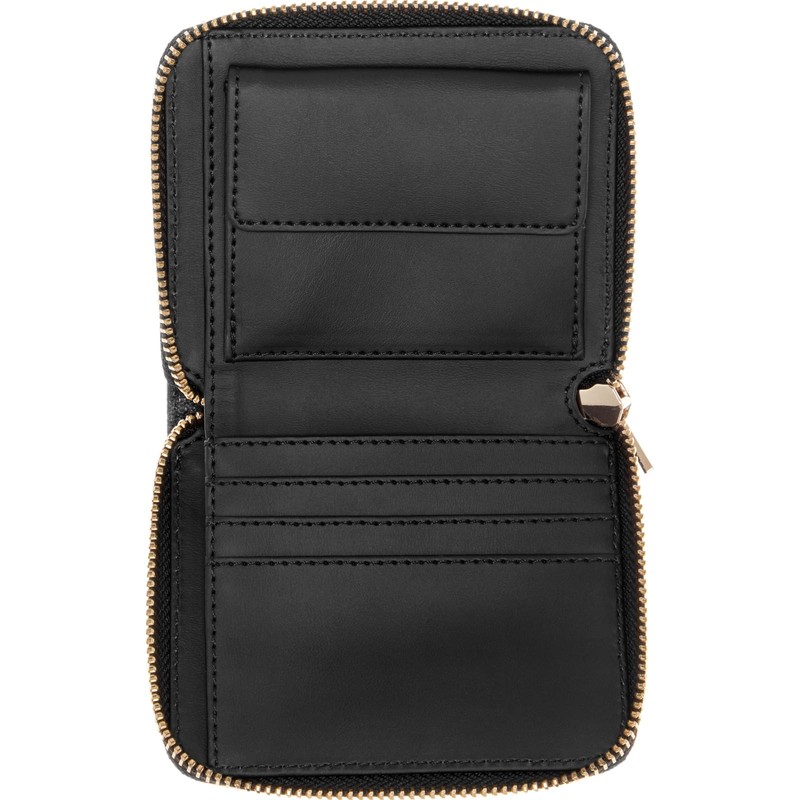 GUESS Anning Small Zip Wallet, black, Modern