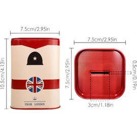 Eson Razor Blade Bank - Blade and Sharps Disposal Case- Used Double-Single Edge Safety Razor Blade Storagement - Disposable Razors for Professional Barber, Hairdresser, Salon (London Red)