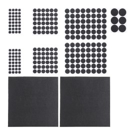 Relaxdays Sliders Pack of 240, 2 Adjustable Felt Panels, Round Furniture Protectors, Various Sizes, Black, Assorted