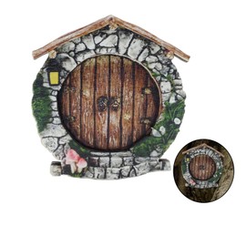 Molyorch Fairy Door Retro, Fairy Door Garden, Miniature Elf Door, Gnome Door Garden Decoration, Miniature Door, for Outdoor Tree Decoration, Garden Ornaments, Mini Home Accessories