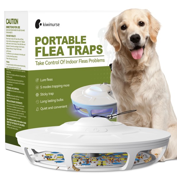 Kiwinurse Flea Trap - Indoor Portable Flea Trap with 5