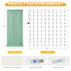 Fomcet Sage Green Backdrop Curtains with Lights String 10X8FT Polyester