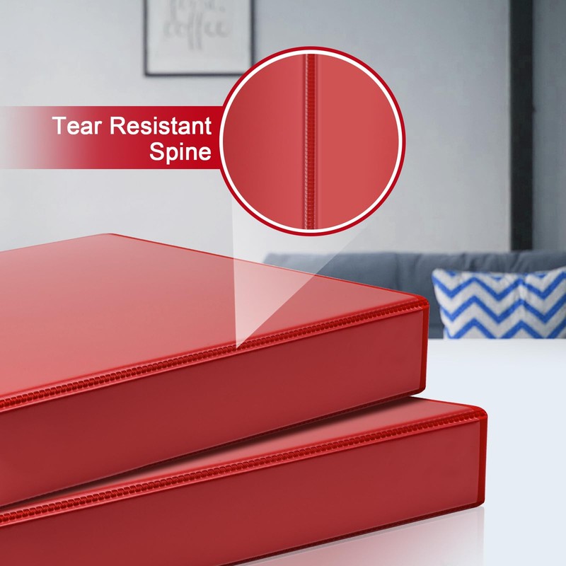 COMIX Sturdy 3 Ring Binder 2 inch with Clear View