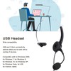 USB Headset 3.5mm Computer Headphone with Microphone Noise Cancelling for