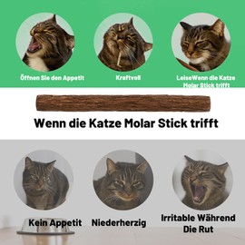 KRYMXAR 50 Katzenspielzeug, Katzenminze Sticks Für Zahnpflege, Spielzeug Für Katzen Und Kitten, Natürliches Kauen Spielzeug
