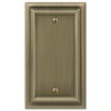 AMERELLE 94BBB Continental Single Blank Cast Metal Wallplate in Brushed