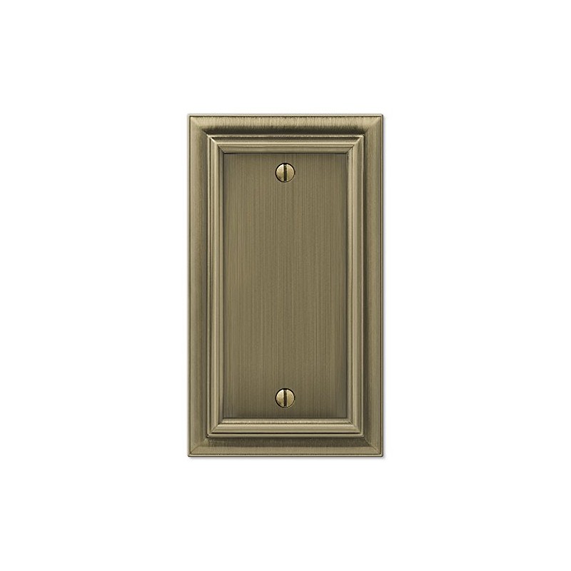 AMERELLE 94BBB Continental Single Blank Cast Metal Wallplate in Brushed