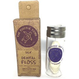 The Turtle Tribe Silk Floss in Glass Jar Mint 30m