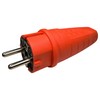Rubber Plug 230 V, 16 A, IP44, Waterproof Plug, Shatterproof