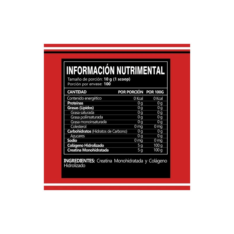 Creatina Monohidratada + Colágeno World 1 Kg 100 Servicios