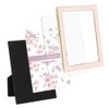 Laura Ashley 5x7 Pink Enamel Picture Frame, Gold Metal Edge