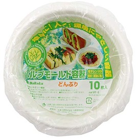 Nagao 3289010 Disposable Paper Tableware Bowls, 6.1 inches (15.4 cm), Set of 10