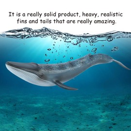 Simulation Whale Figurine Ornament Vivid Solid Toy Use Imagination to Create Animal Kingdom for Kids Collectors Teachers (Blue Whale Leaps Up)