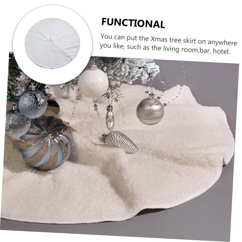 LABRIMP 1pc Christmas Tree Skirt Soft Holiday Decoration for Xmas