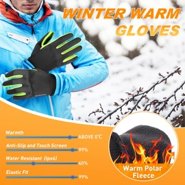 Sukeen Winter Gloves Men Women Touchscreen Anti-Slip Sports Gloves Lightweight Cold Weather Warm Gloves for Running, Cycling