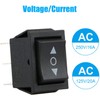 EEEkit Momentary Rocker Switch, DC12V 20A 6Pin DPDT (ON)/Off/(ON) Reverse
