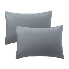 iMaylex 100% Egyptian Cotton Pillowcases, Ultra Soft and Breathable Elegant Envelope Closure Pillow Cases, Standard 20x26 Inches, Light Grey