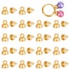 BENECREAT 40Pcs 18K Real Gold Filled Crimp End Caps, 0.19x0.17Inch