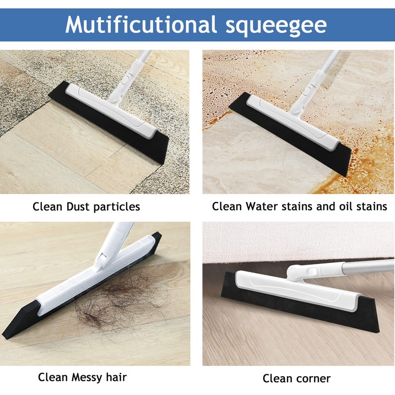 Newthinking Foam Floor Squeegee Long Handle, Wet Room Squeegee Floor