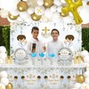 MEHOFOND 263Pcs Nuestra Primera Comunión Baptism Party Decorations Supplies God