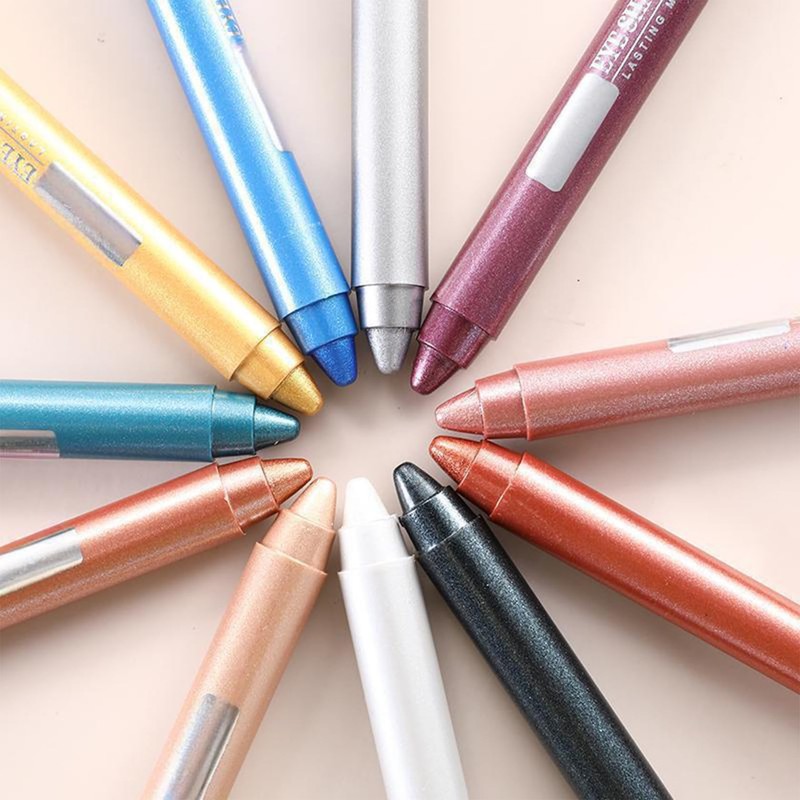 Dual-Purpose Eyeshadow & Eyeliner Pencil with Built-in Sharpener, Long-Wear Smudge-Proof