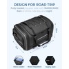 Marscamd Waterproof Motorcycle Tail Luggage Bag, 48L-64L Expandable, a Rain