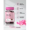 Horbäach Iron Gummies for Women – 70 Count, Grape Flavor,