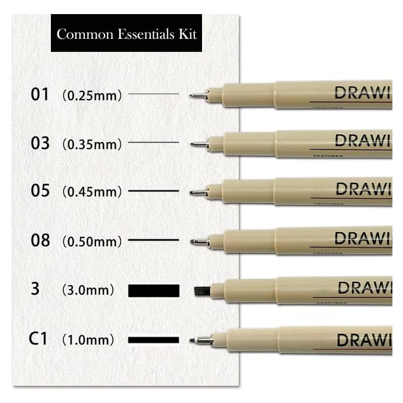 Fineliner Drawing Art Pen, Writing Pens, Inking Markers Liner, Smooth