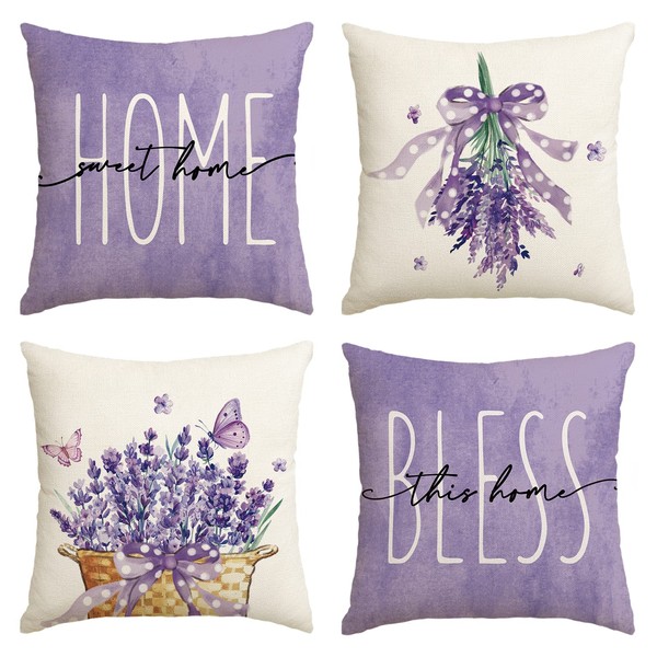 AVOIN colorlife Lavender Home Sweet Home Bless This Home Spring