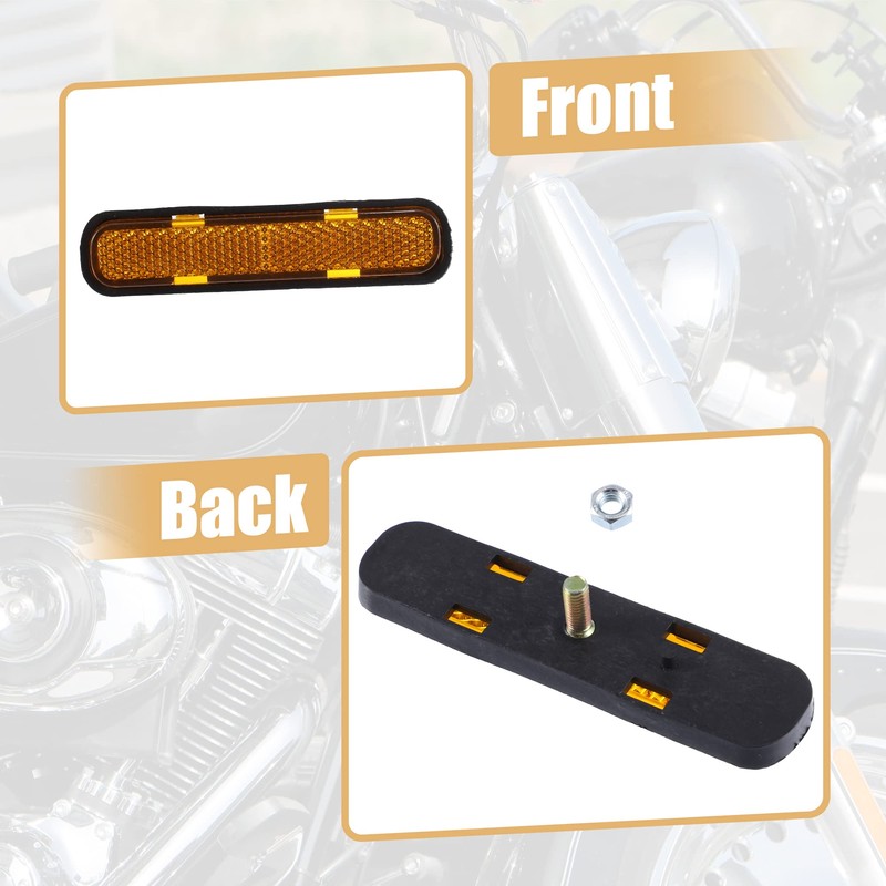 X AUTOHAUX 2 Pcs M5x0.8 Orange Plastic Universal Rectangular Screw