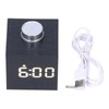LED Knob Alarm Clock Digital Thermometer Display Imitation Wood Grain