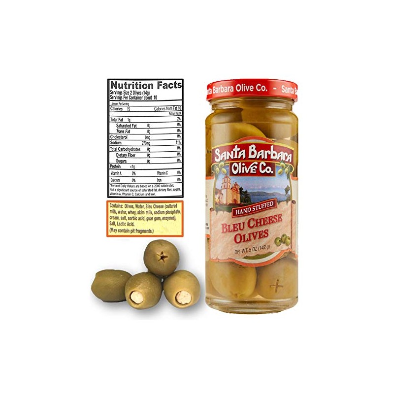 Santa Barbara Bleu Cheese Stuffed Olives (6x5oz)