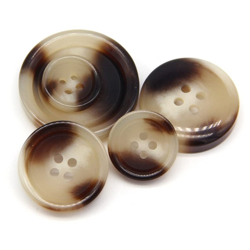 10 Pcs Imitation Horn Flatback Buttons Resin Buttons for Clothing