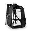 KIMNERPU Clear Backpack, Fabric & PVC Transparent Backpack with Reinforced