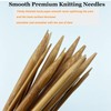 Mdoker Bamboo Knitting Needle Straight Single Pointed Sweater Knitting Needles