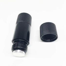 Shirene Pollen press, aluminium pollen press, herb mill, compressor, small hand press, 6.1 x 2 cm, lipstick design (black)