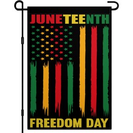 Juneteenth Garden Flag 12×18 Inch African American Black Emancipation Black History Month Garden Flag 3Ply Double Sided Freedom Independence Day Garden Flag for House Outdoor Indoor Yard Outside Decor