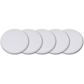 Litepak 5 Pack - Door Knob Protector | Door Bumpers 3" Door Knob Guard Plastic Self Adhesive Prevents Door Handle Damage, White