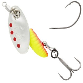 Savage Gear Grub Spinners Spinner Size / Weight / Colour: Size 0 / 2.2 g Silver Red Yellow