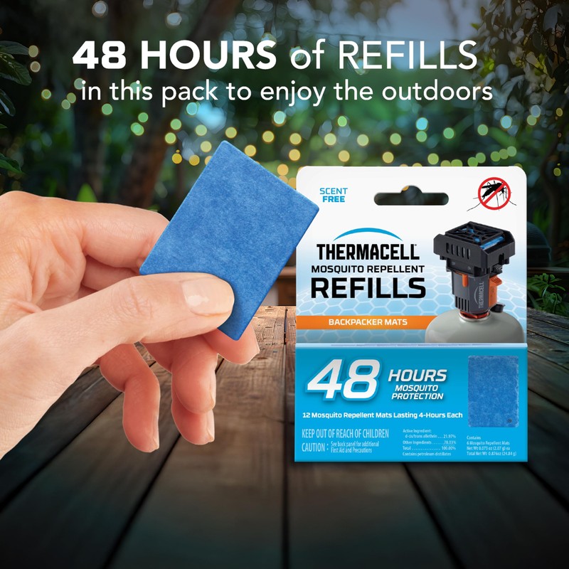 Thermacell Mosquito Repellent Refills; Compatible with Thermacell Backpacker; Highly Effective,