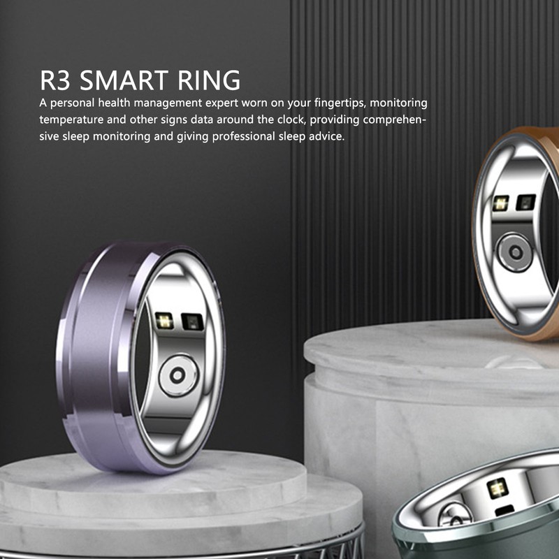 Smart Ring Purple Pedometer Deep Waterproof Lightweight Smart Health Ring