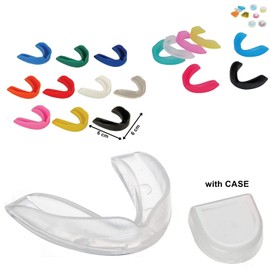 Mouthguard Single Professional Protection Unisex Bite Moldable Non-Toxic with Case Anti Bacterial (Transparent, Adult)